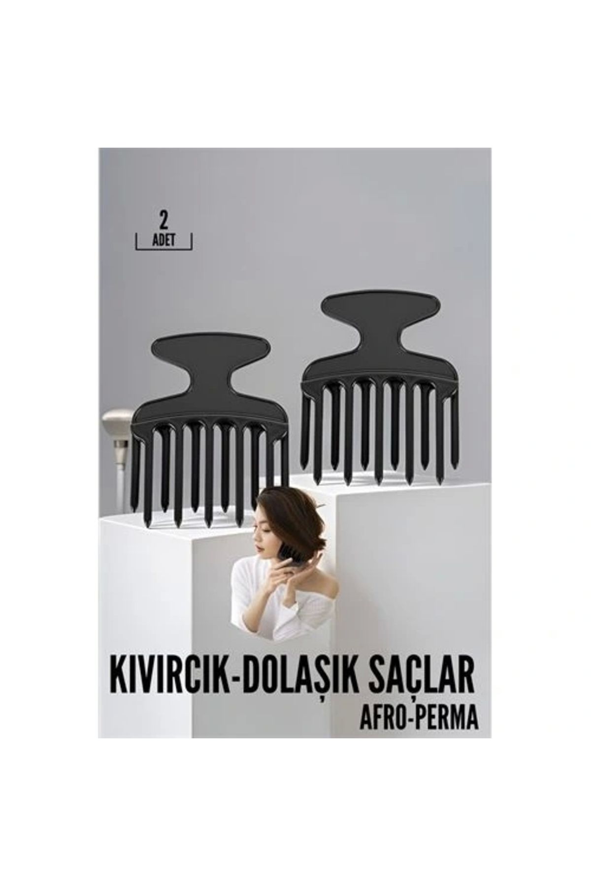 OurStyles Kıvırcık Saç Açıcı Afro Perma Tarağı