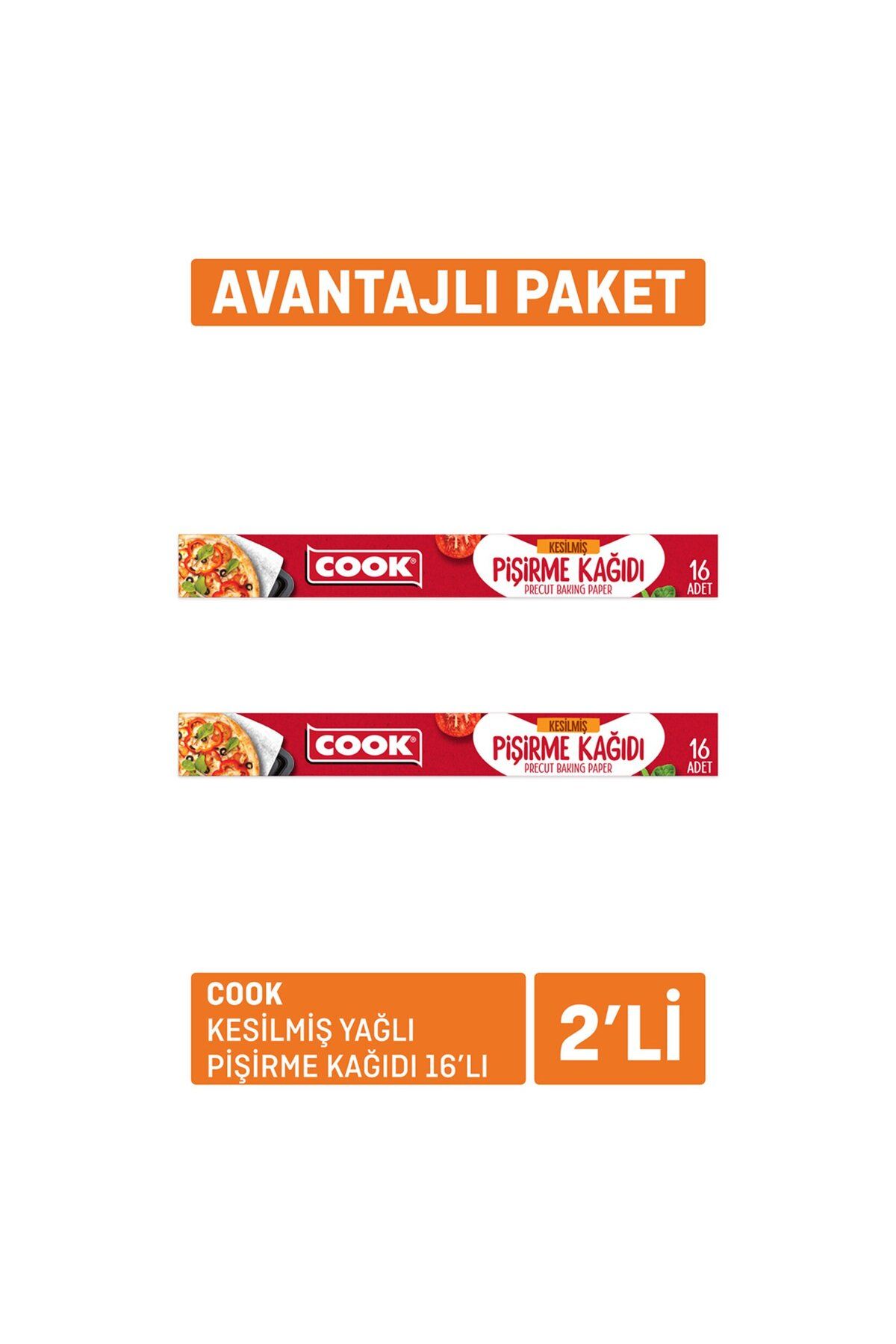 Cookc Cook Kesilmiş Yağlı Pişirme Kağıdı 2x16'lı