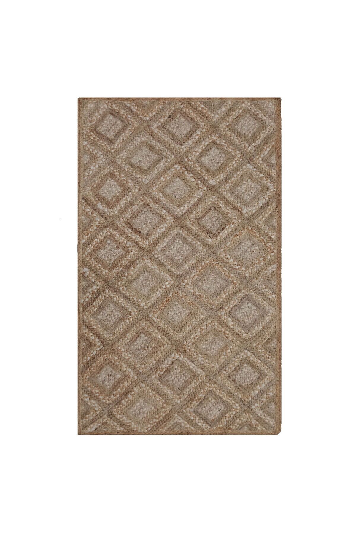 MATMEL Home ET120 Bolero Jüt Örgü Halı - Natürel - 120x180 cm
