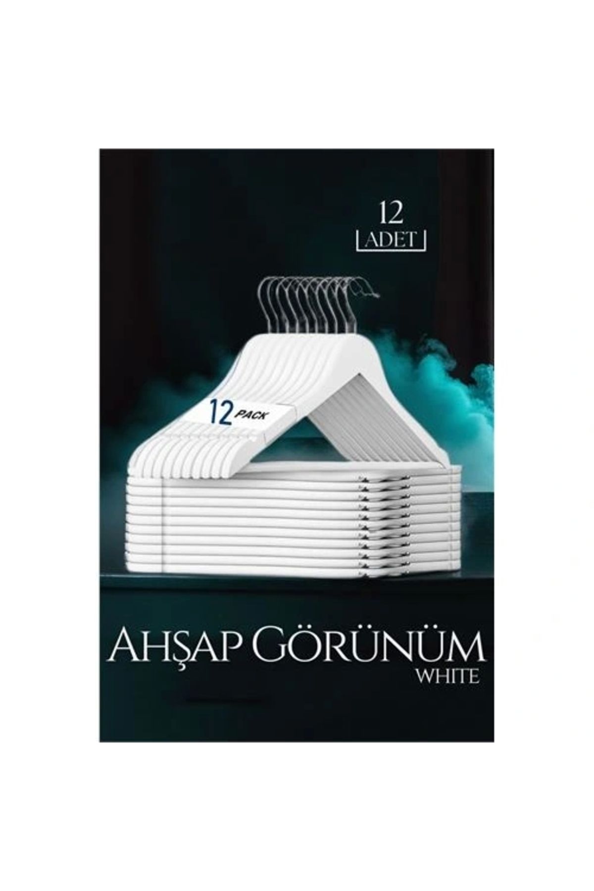 OurStyles Beyaz Ahşap Görünüm 12 li Askı Seti Schönbuch Design