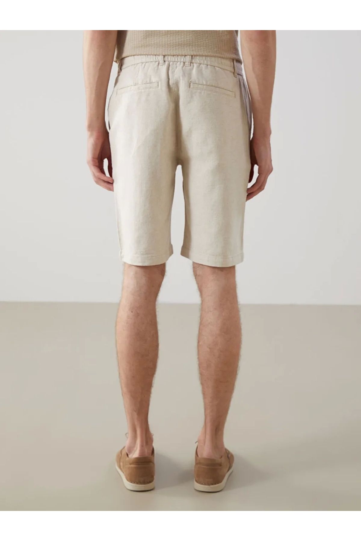 LC Waikiki-Ανδρικό σορτς LCW Vision Standard Mold Linen Blend 3