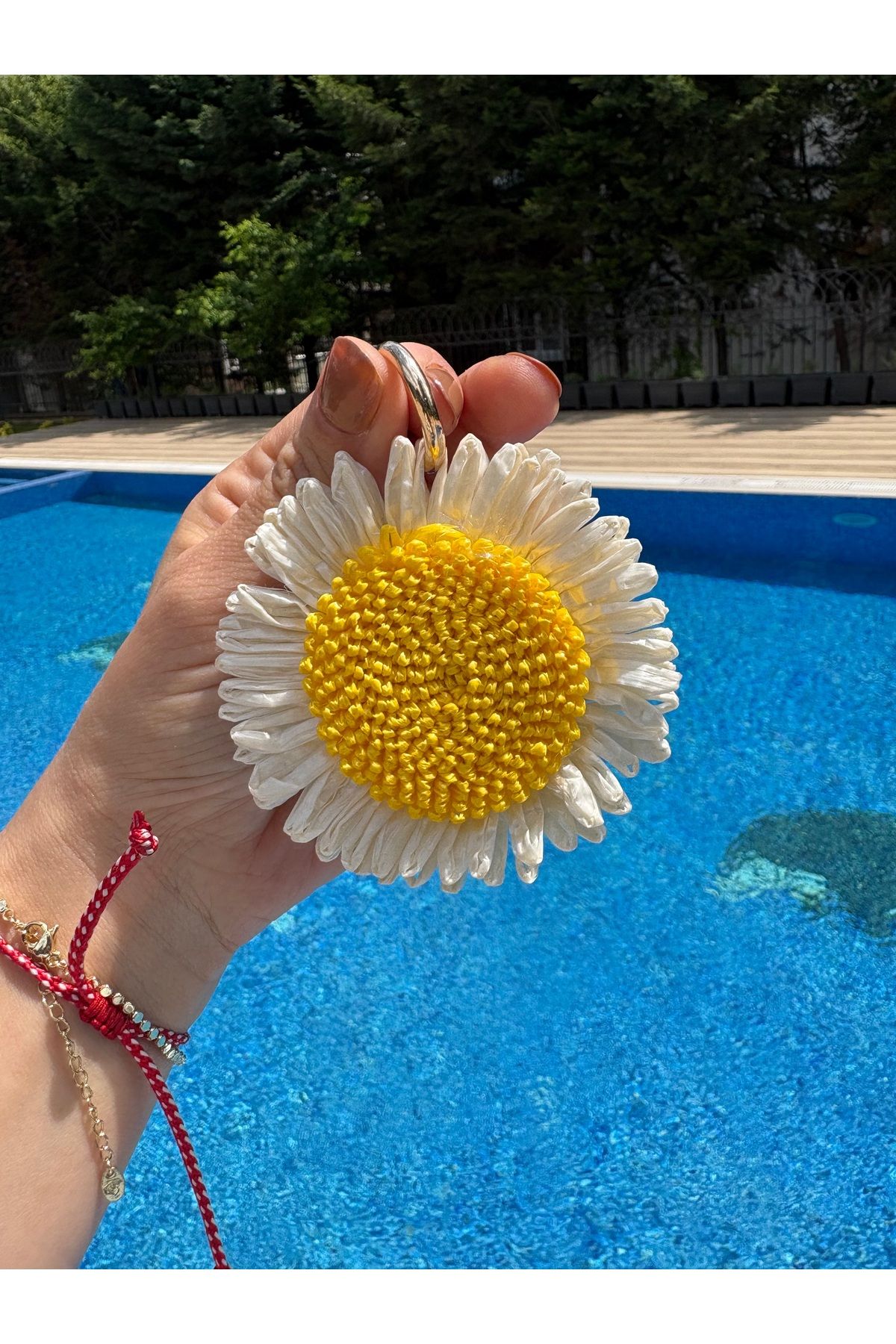 LeyyaJewelry Papatya Çanta Charmı/ Anahtarlık