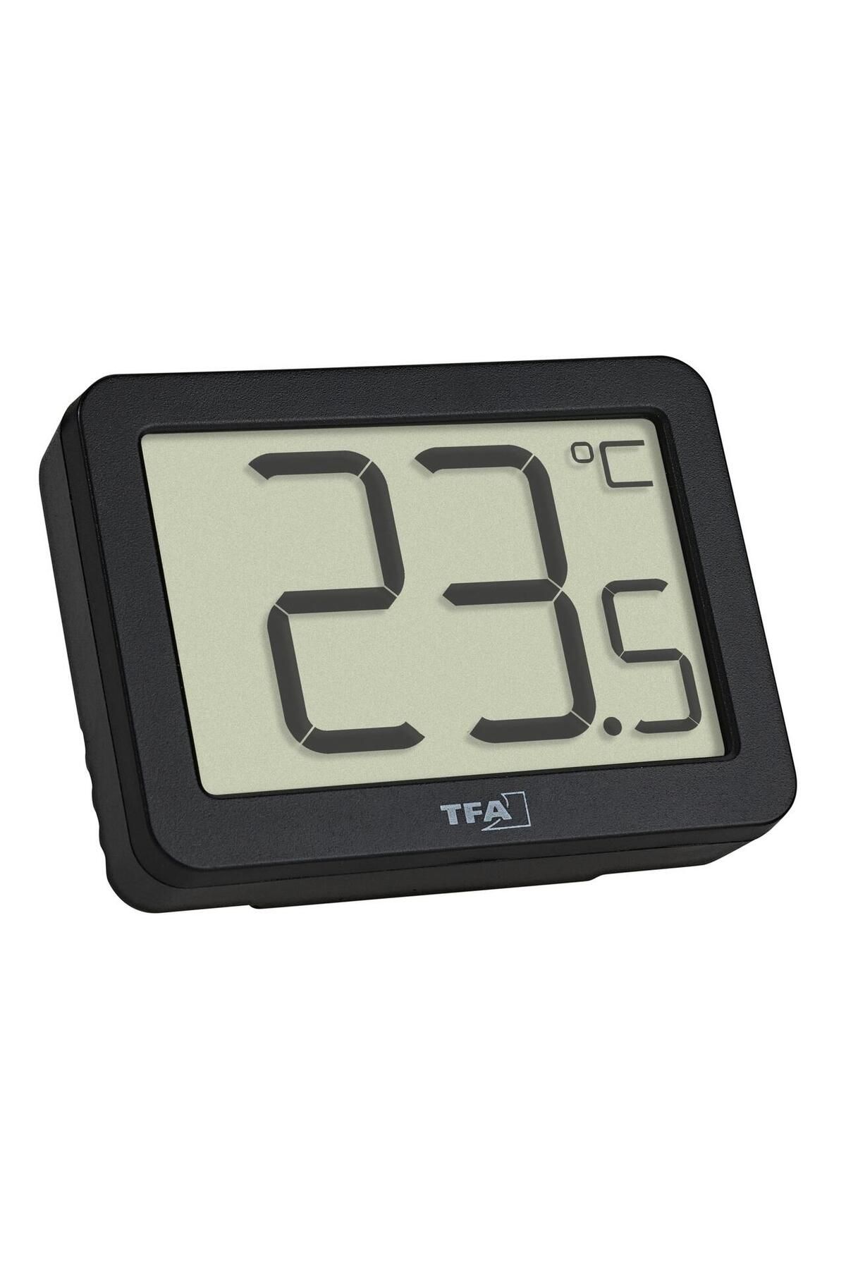 TFA-Digital room thermometer, with magnetic holder, black, 30.1065.01 1