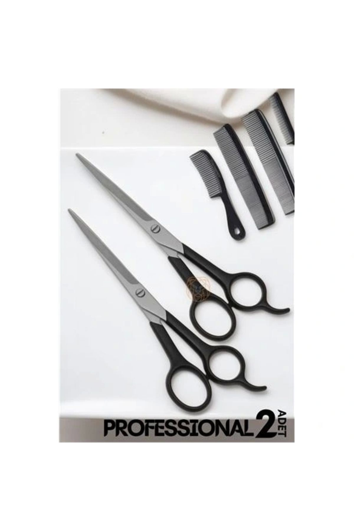 OurStyles Berber Makası 2 ADET Profesyonel 6.5 inç Çelik