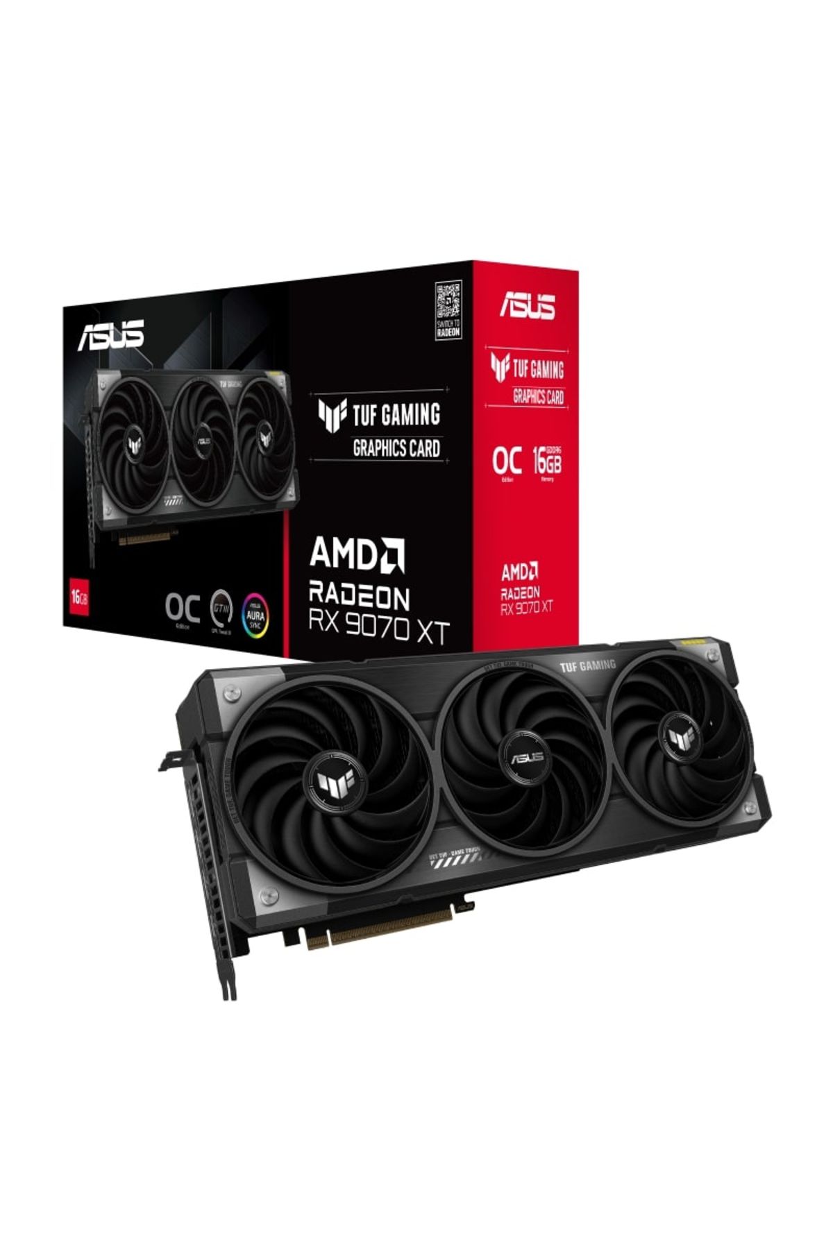 ASUS TUF Gaming Radeon RX 9070XT 16GB TUF-RX9070XT-O16G-GAMING GDDR6 256Bit DX12 Gaming (Oyuncu) Ekr