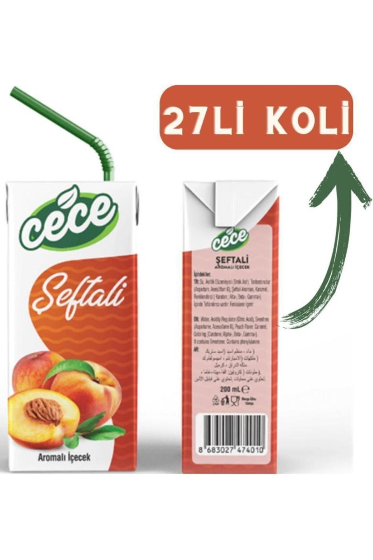 BttLive Meyve Suyu Koli 27 Adet // Cece Meyvesuyu Şeftali