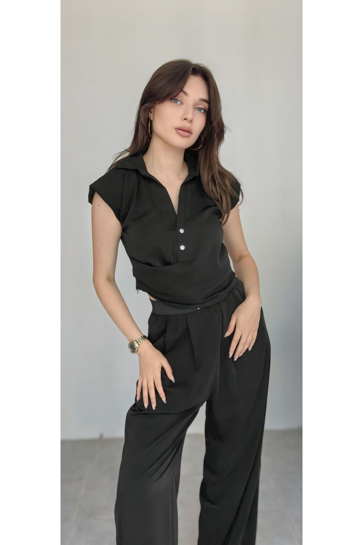 Harze Butik siyah alt üst takım
