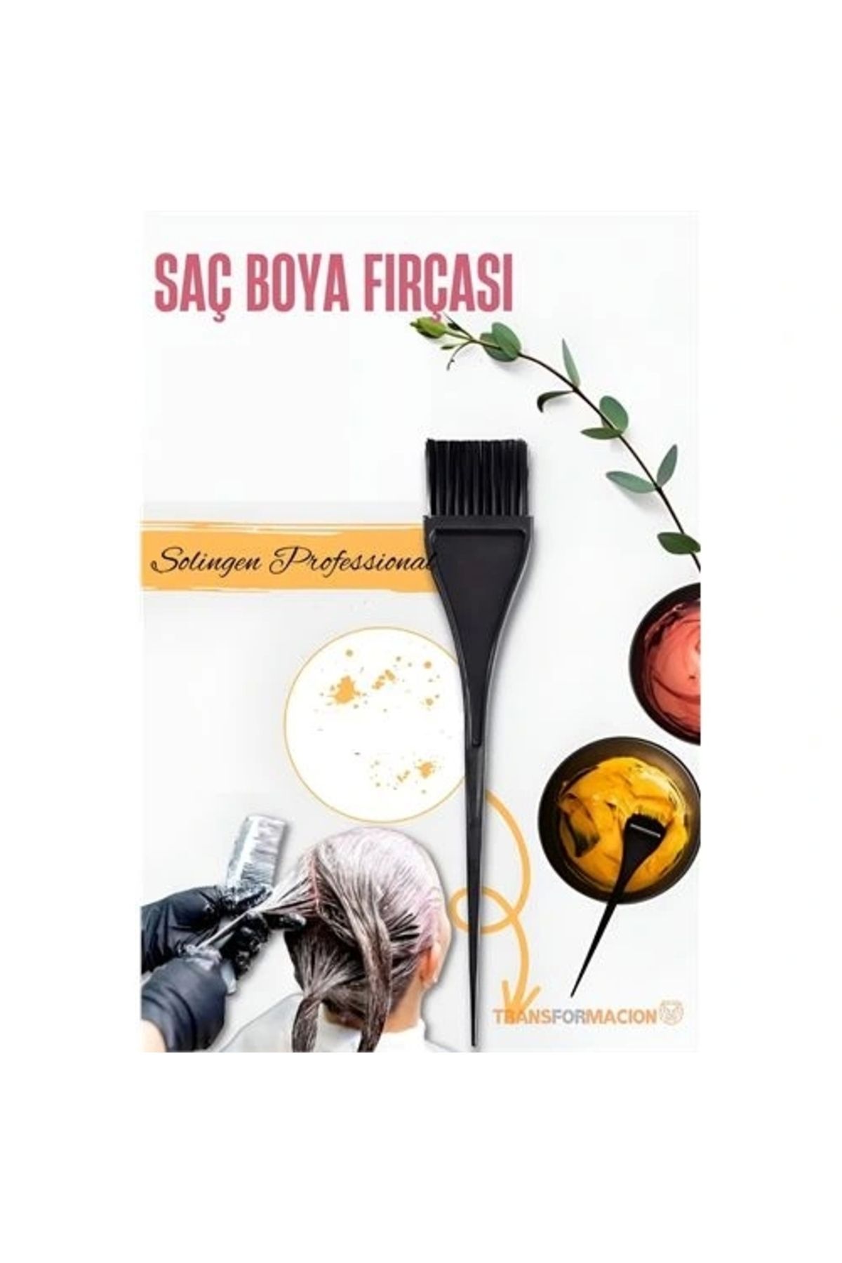 OurStyles Dar Uçlu Saç Boya Fırçası Balyaj Fırçası Solingen Professional