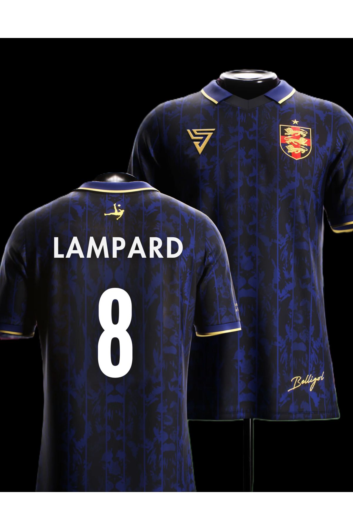 Lion Spor İngiltere Milli Takımı Özel Tasarımlı Frank Lampard Yakalı Konsept Forması