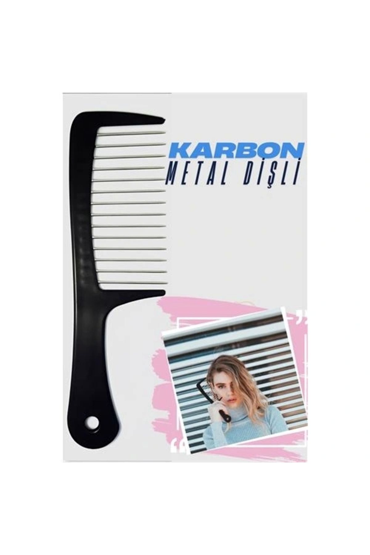 OurStyles Metal Dişli Masaj Etkili Saç Açma Tarağı