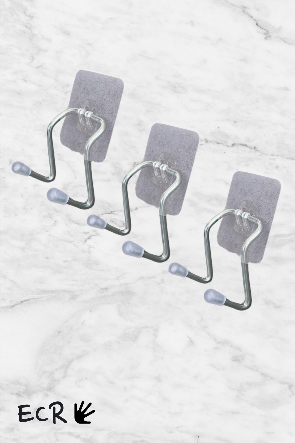 eldiven matik Yapışkanlı Çift Kancalı Banyo Mutfak Askısı Metal Askılık Duvar Askı Organizer