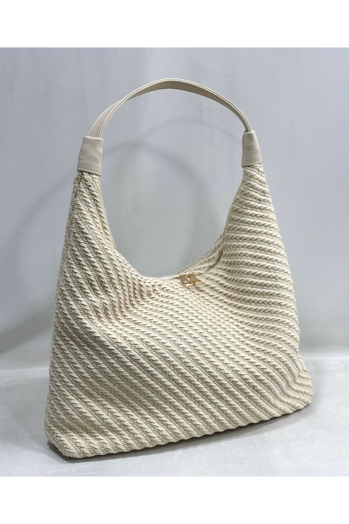 Mim Bag And More Hasır Dokulu Omuz Çantası