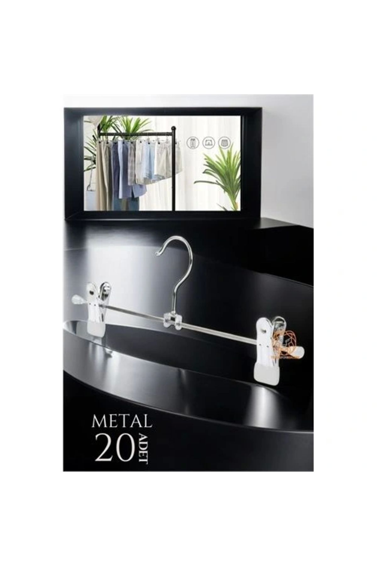 OurStyles Metal Etek Pantolon Askısı - Mandallı Etek Askısı Pantolon Askısı 20 Adet