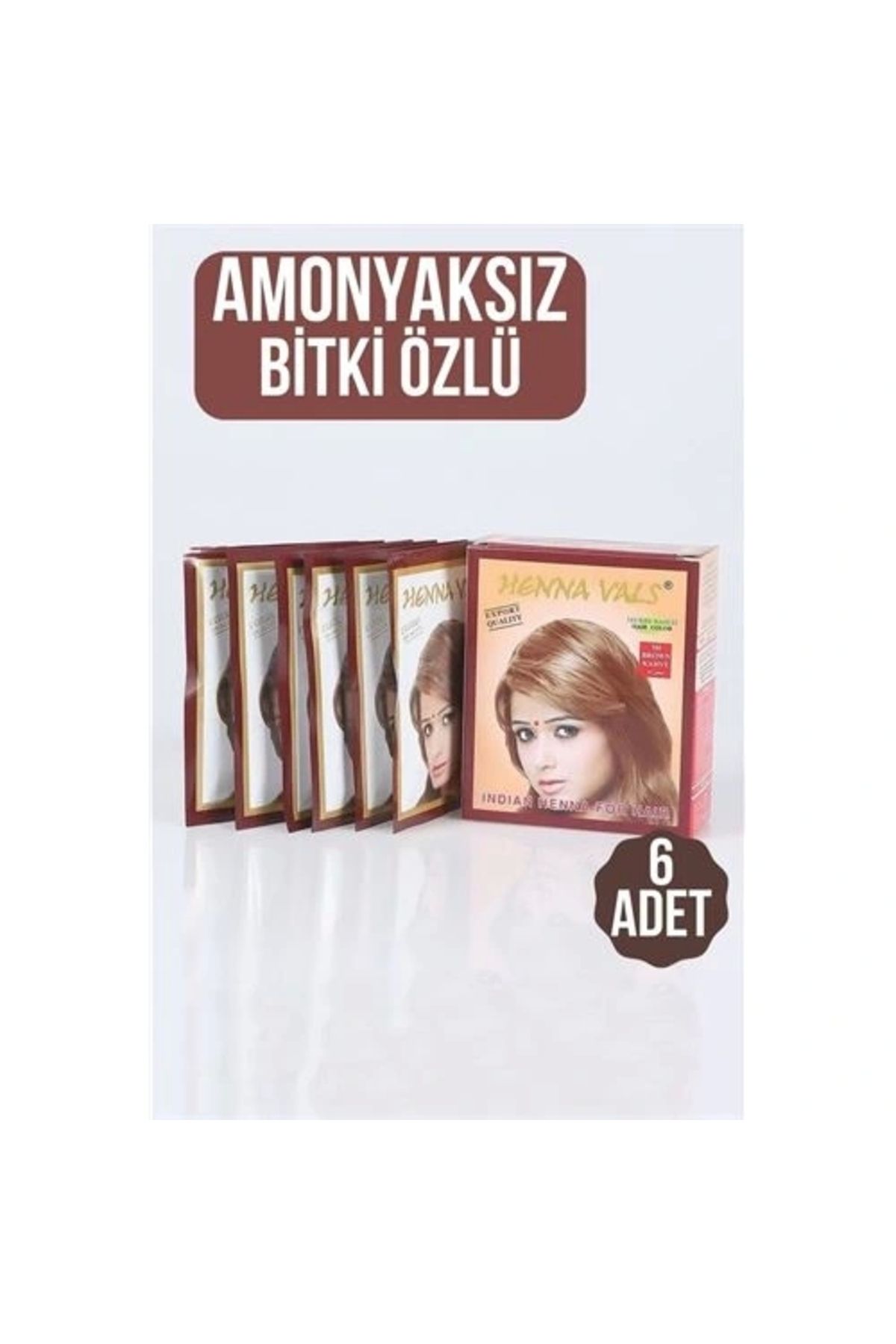 OurStyles Kahverengi Amonyaksız Bitki Özlü 6 Lı Paket Saç Kınası