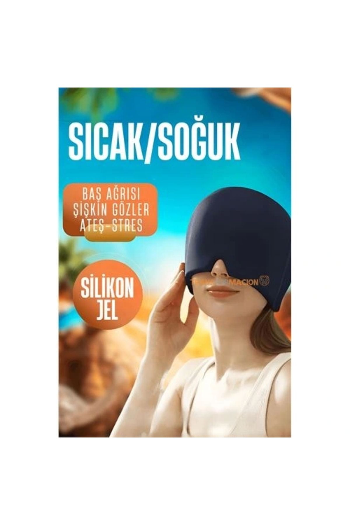 OurStyles Sıcak Soğuk Jel Yüz Maskesi Baş Ağrısı Şişmiş Gözler Gerginlik Maskesi