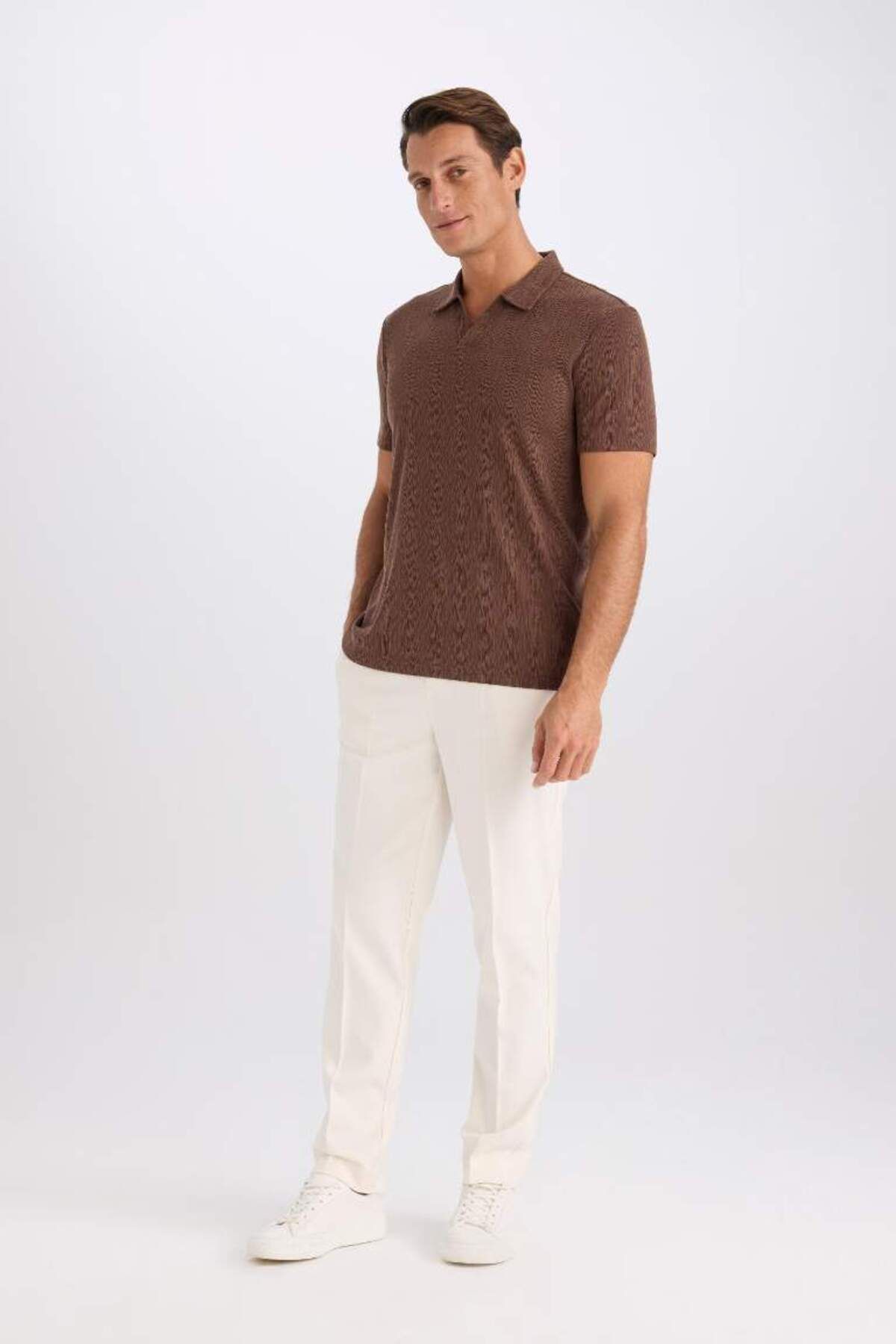 DeFacto-Summer Fabric Jogger Pants with Lacing at the Waist Elastic Straight Leg Stretching in All Directions with Pockets A9943Ax25Sp 4