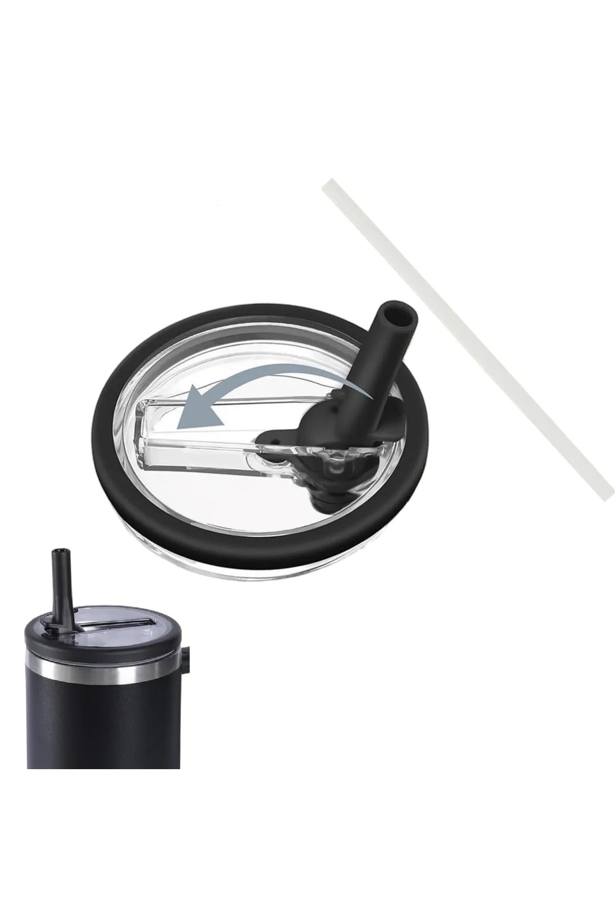 Besify Stanley Quencher Uyumlu 40 Oz Pipetli Termos Sızdırmaz Kapak Sızdımaz Seti