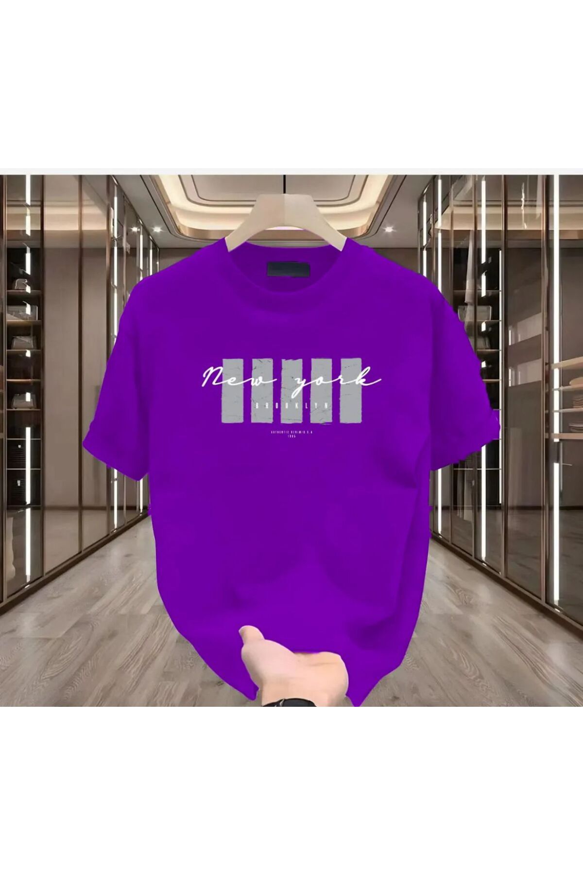 Man New York X Baskılı T-SHİRT