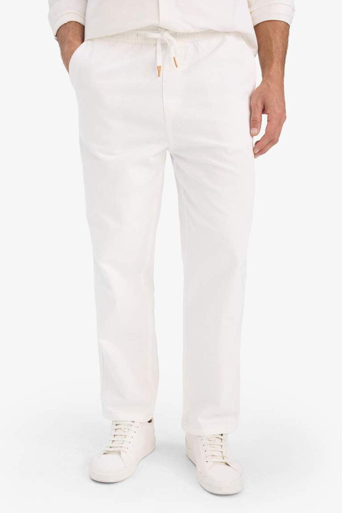 DeFacto Yeni Sezon %100 Pamuk Wide Leg Geniş Paça Beyaz Jean Pantolon