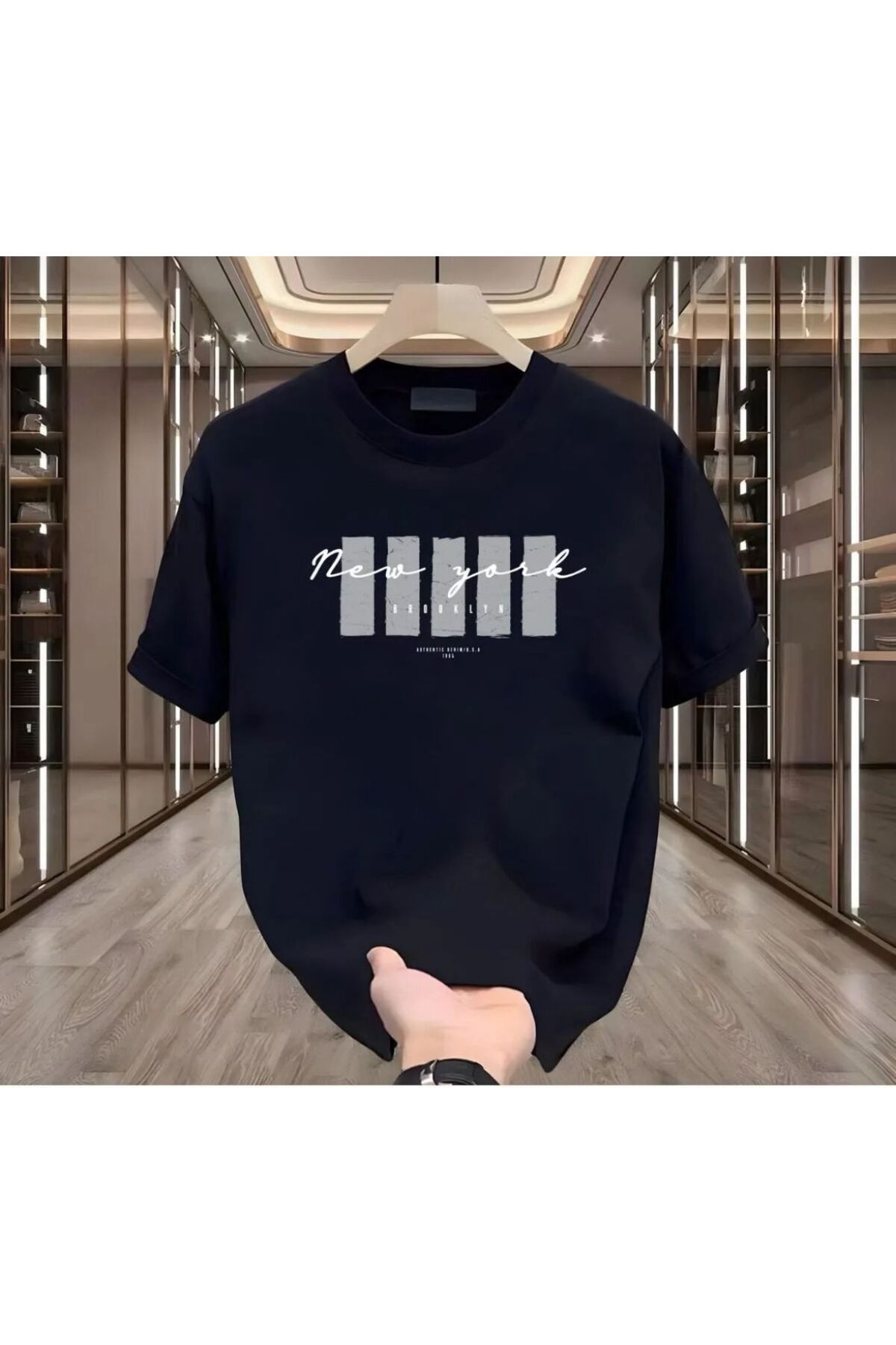 Man New York X Baskılı T-SHİRT