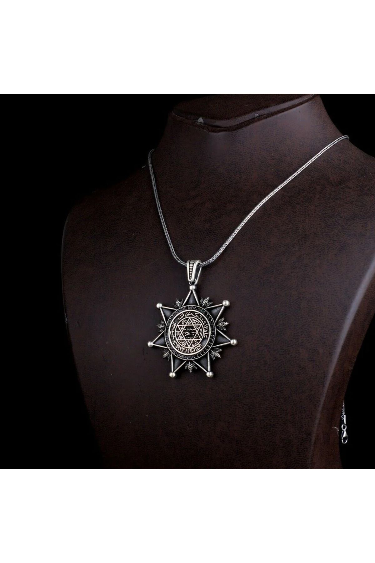 shop Madalyon Süleyman Mührü 925 Ayar Gümüş Erkek Kolye