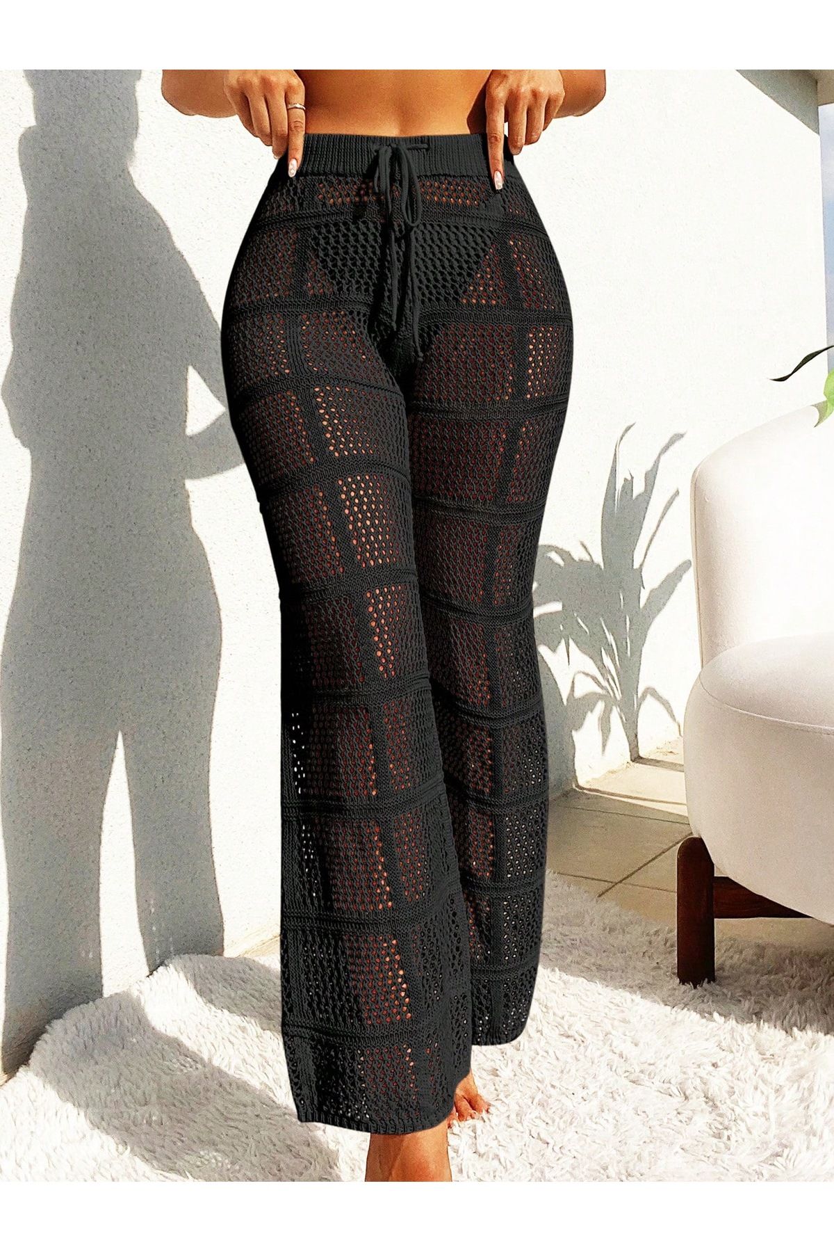 moda mh Premium Örgü Pareo Pantolon