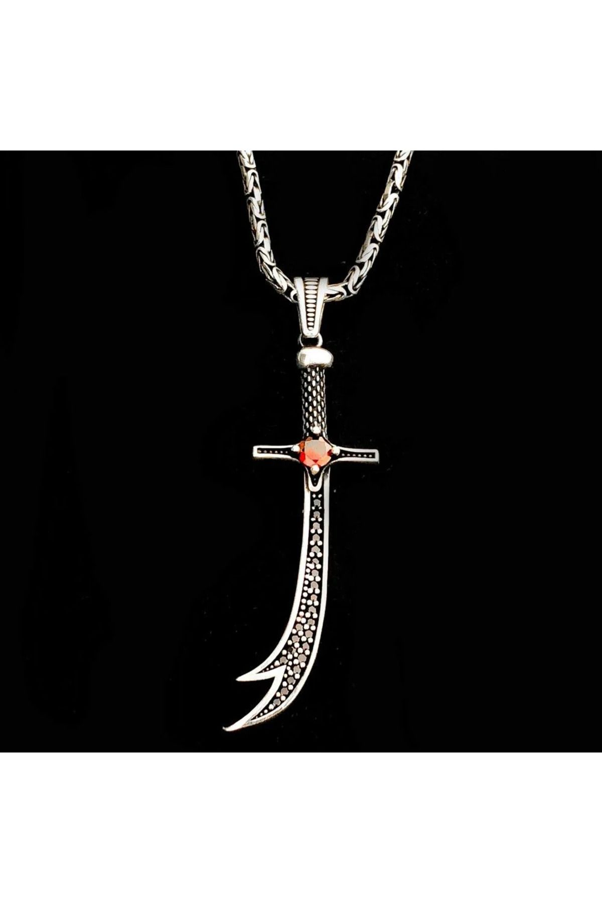 shop Zulfikar 925 Ayar Gümüş Erkek Kolye