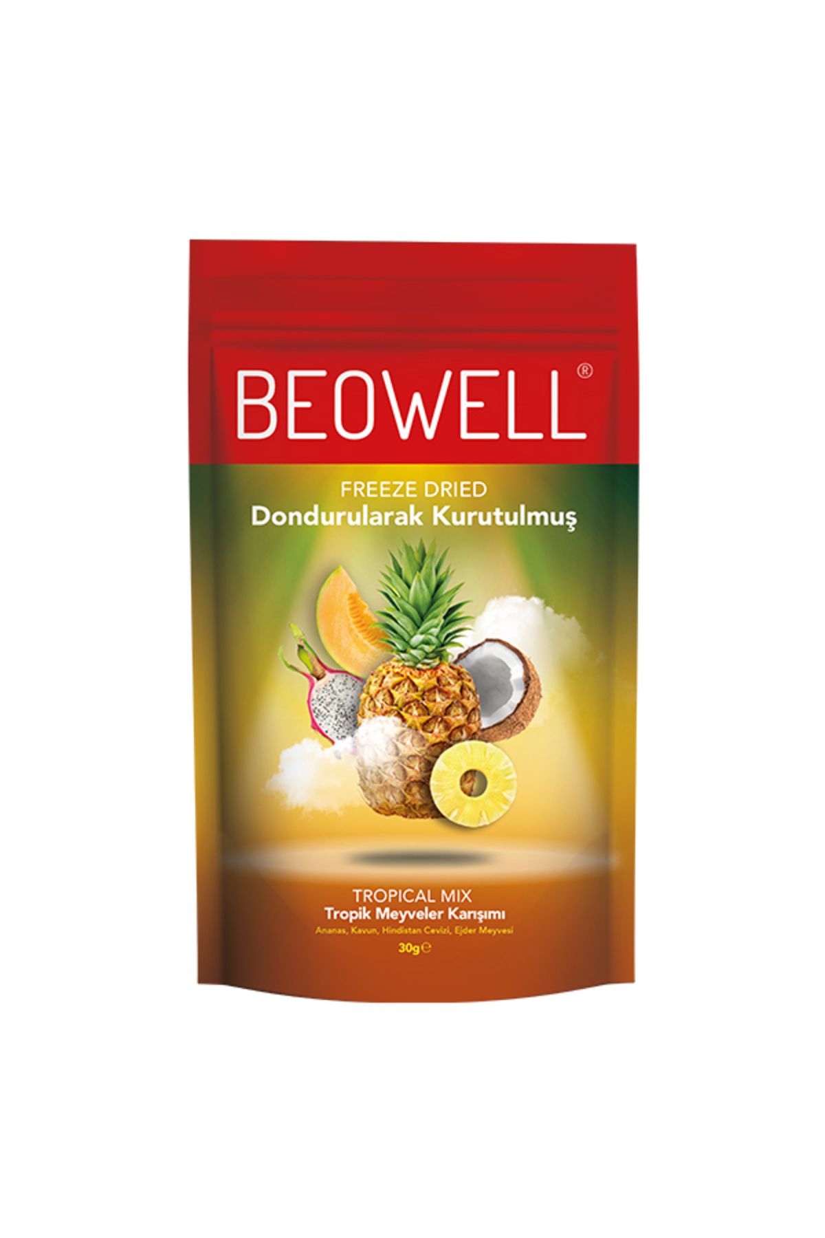 BEOWELL Tropical Mix – Freeze Dried Dondurularak Kurutulmuş Tropik Meyveler Karışımı