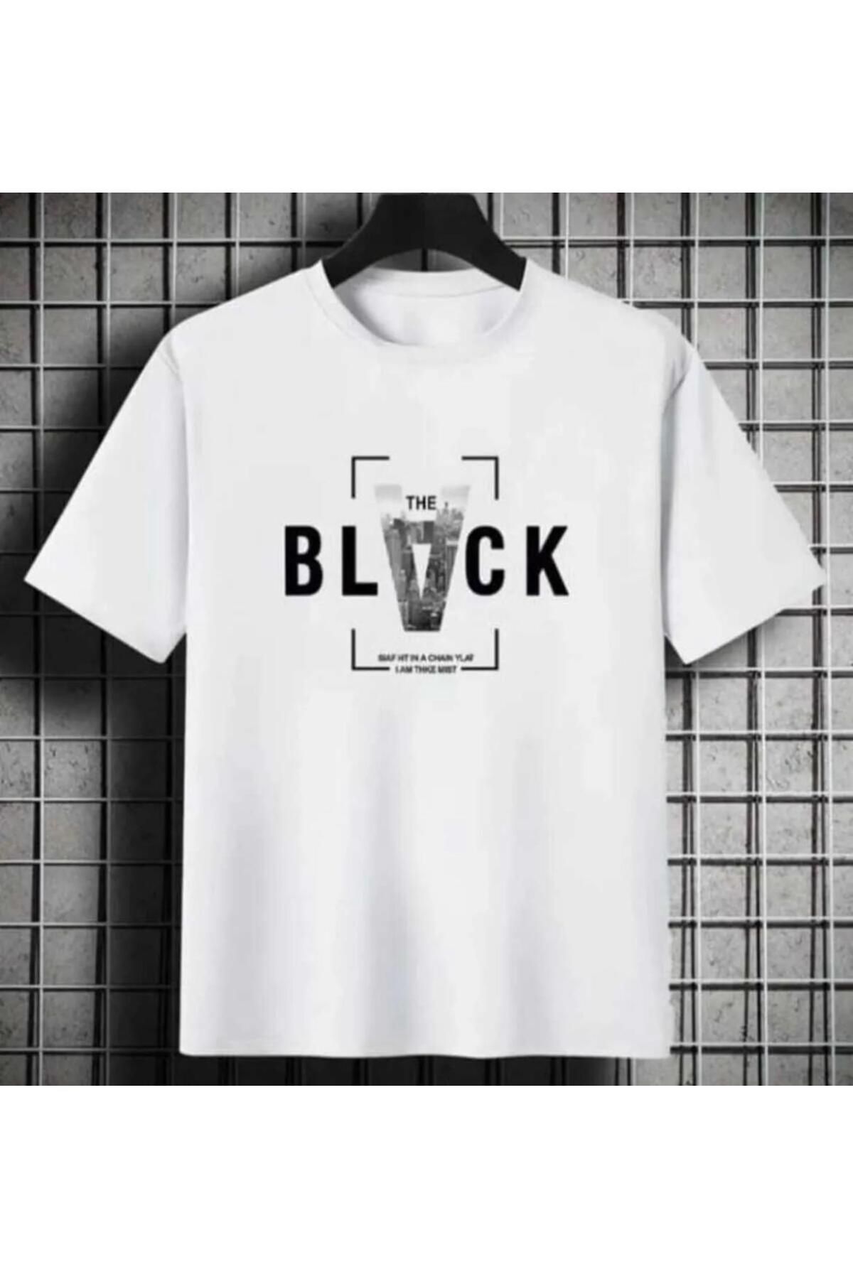 Man Black Baskılı Oversize Unisex 0 Yaka T-Shirt