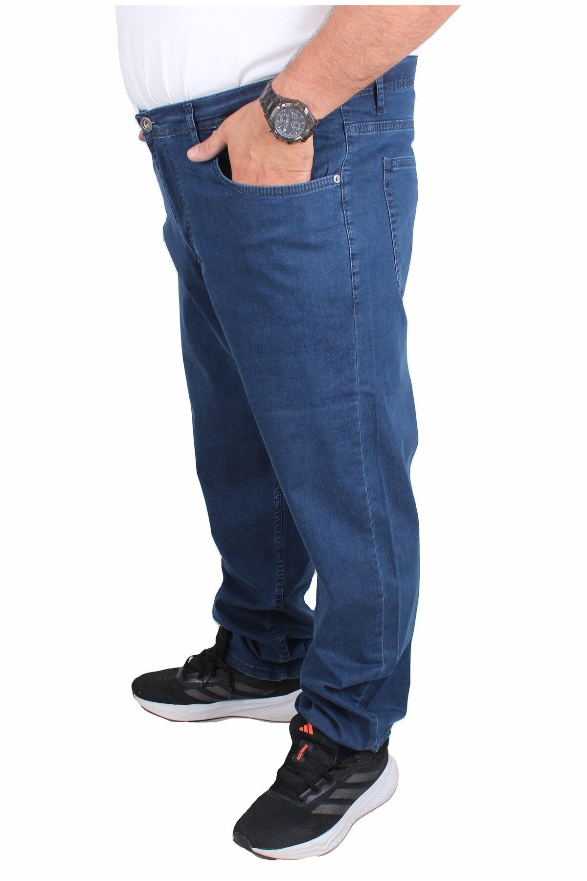 MocGrande Büyük Beden Kot Pantolon Power Lycra Comero 11914 MAVI
