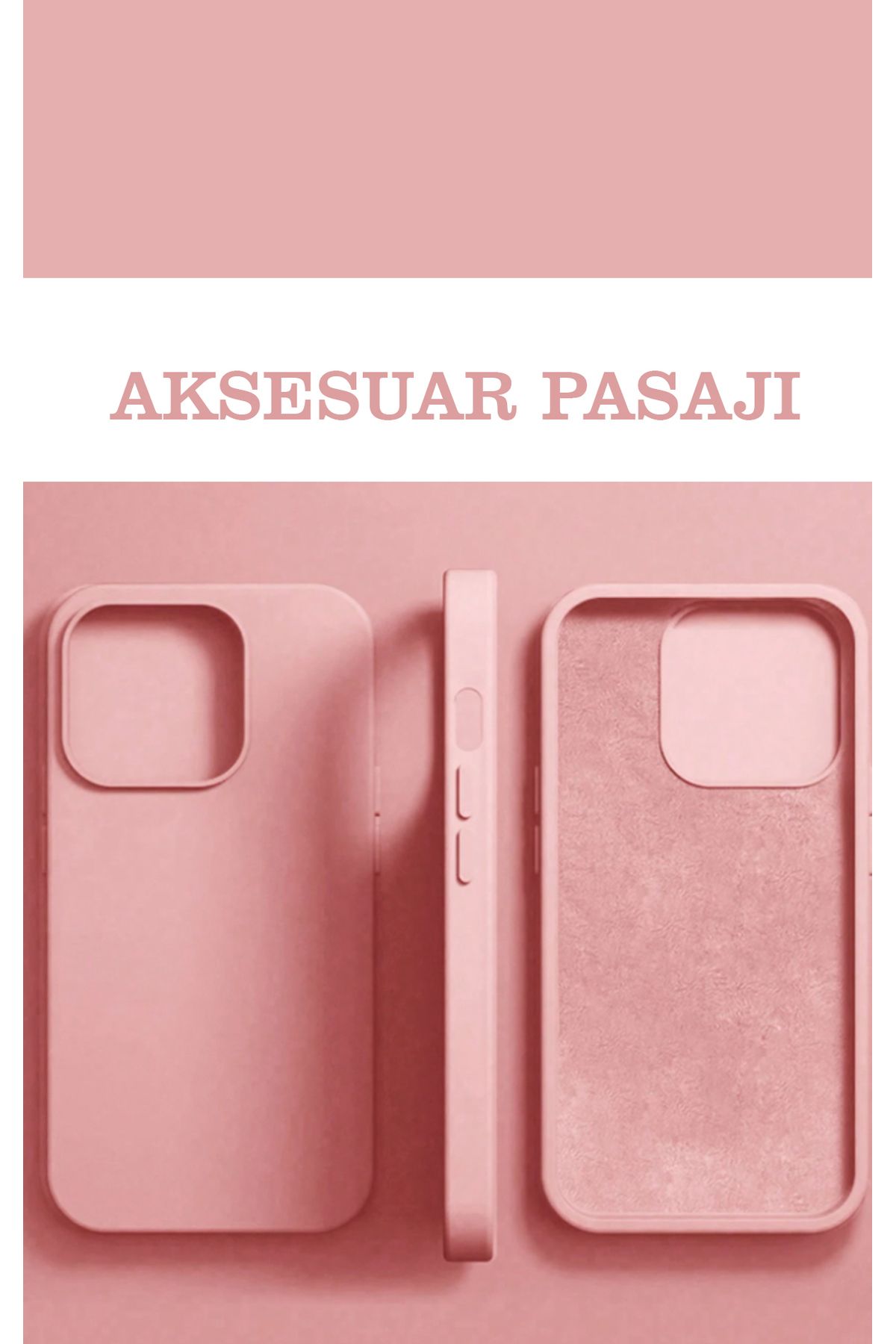 İPAX Iphone 12 Pembe Renk Lansman Kılıf İphone Telefon Kılıfı Silikon Telefon Kılıfı
