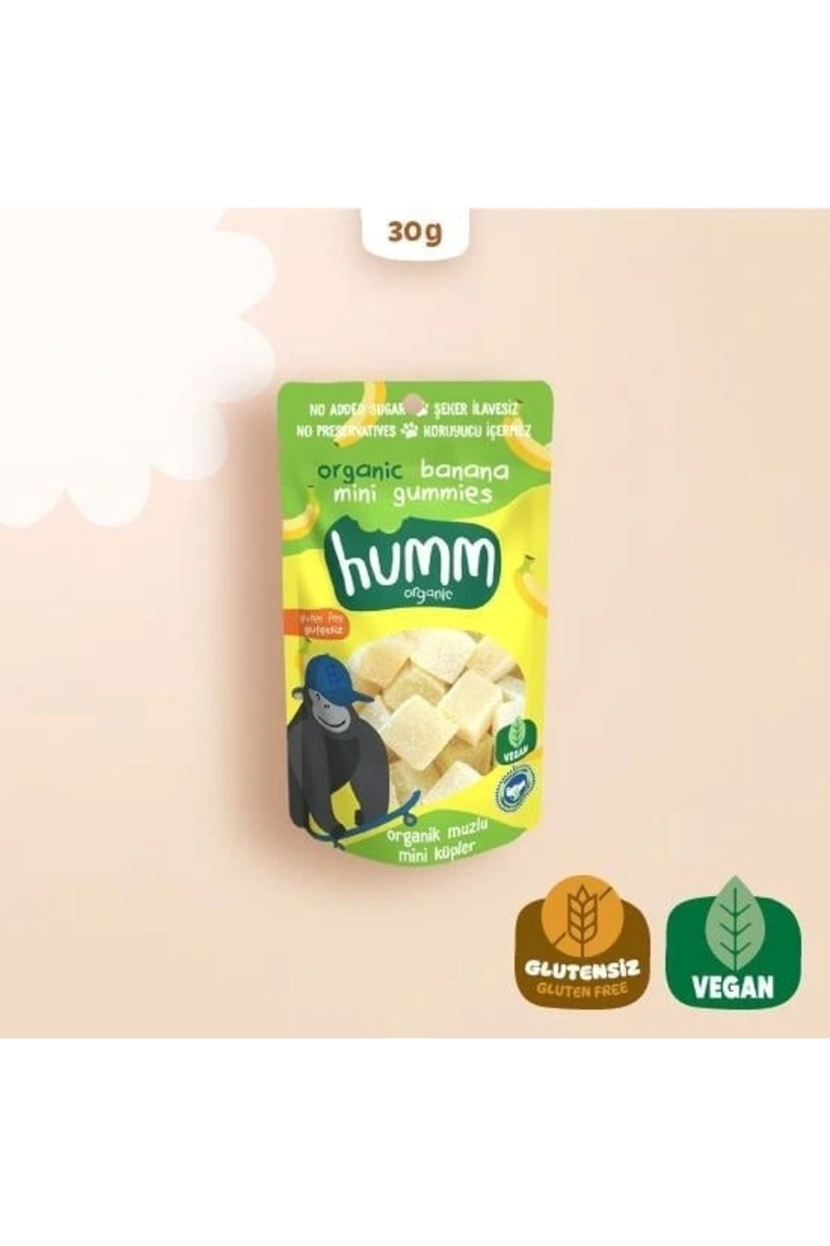 OurStyles Humm Organik Muzlu Glutensiz Vegan Mini Küpler 30 Gr