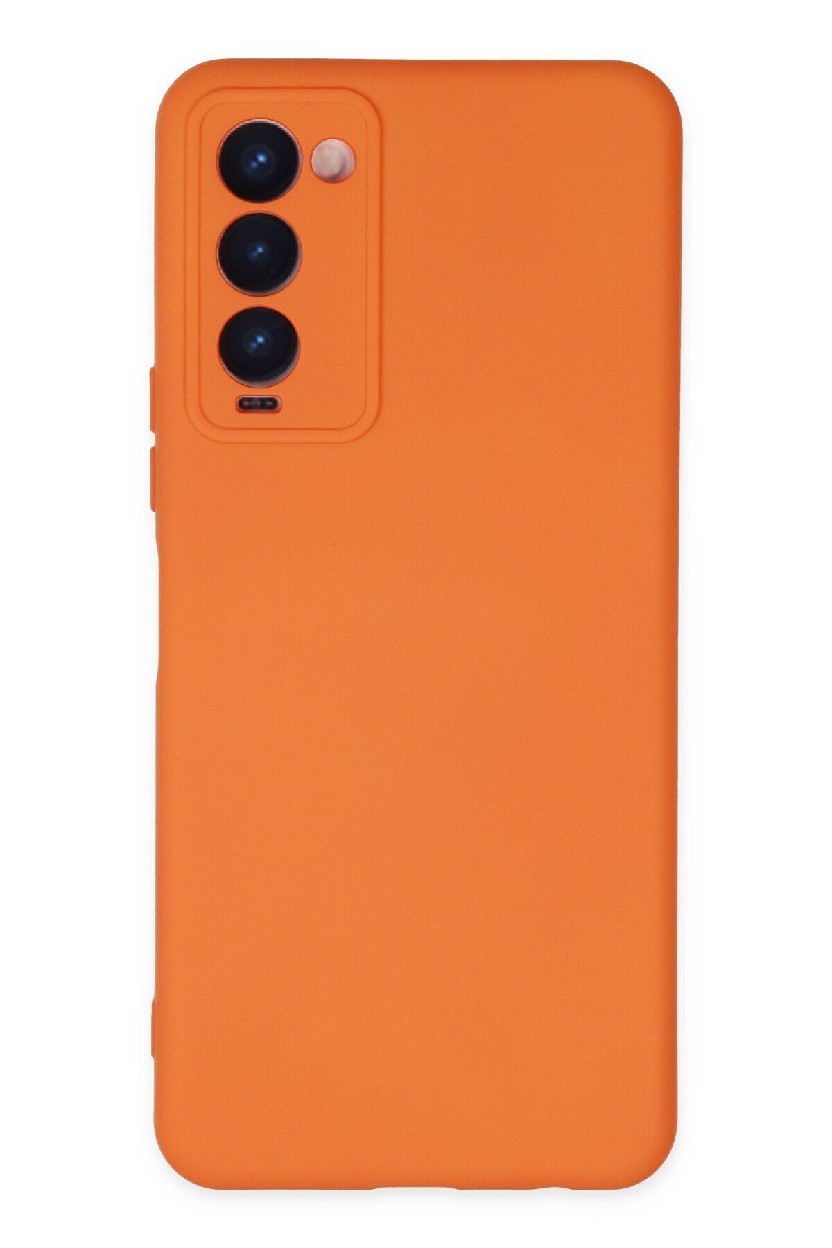 cepmoda Tecno CAMON 18 Uyumlu Telefon Kılıfı - Lansman, iÇi Süet/Kadife, Soft - TURUNCU
