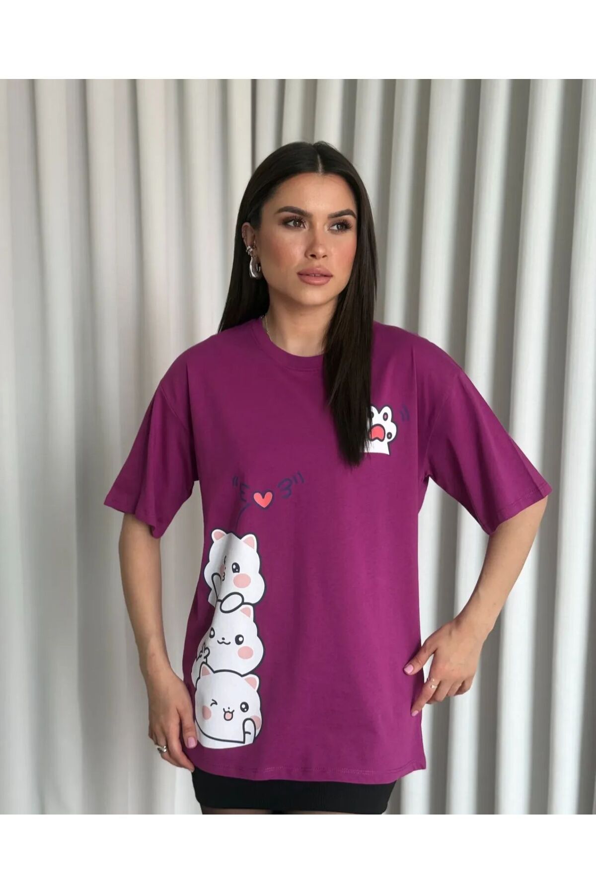 RENK RENK OUTLET YS161 KEDİCİKLER BSK TSHIRT