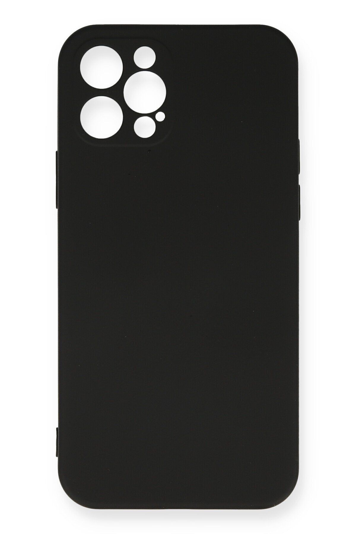cepmoda iPhone 12 Pro Uyumlu Telefon Kılıfı - Lansman, iÇi Süet/Kadife, Soft - SİYAH