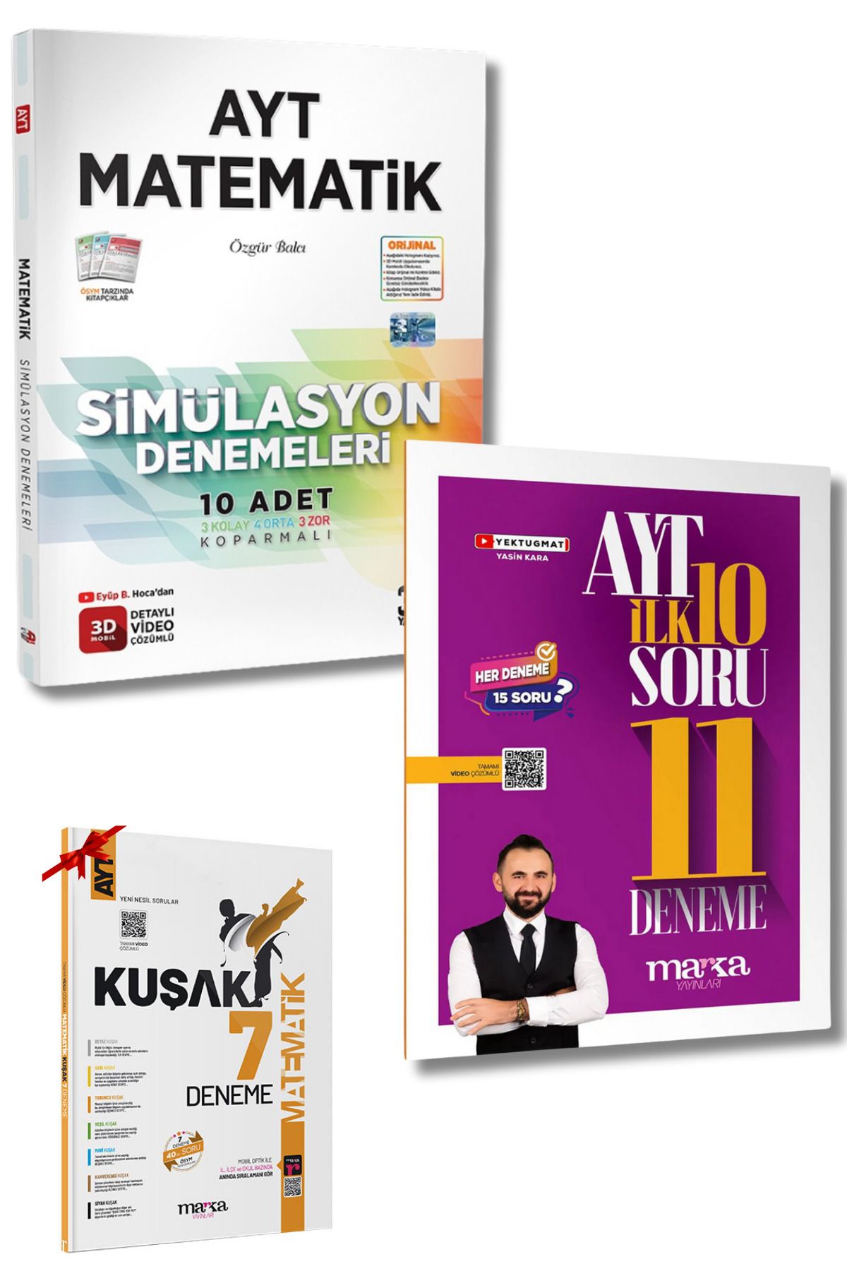 3D Yayınları AYT 3D Simülasyon Matematik Denemeleri ve ilk 10 Soru Deneme + HEDİYE (3 KiTAP)