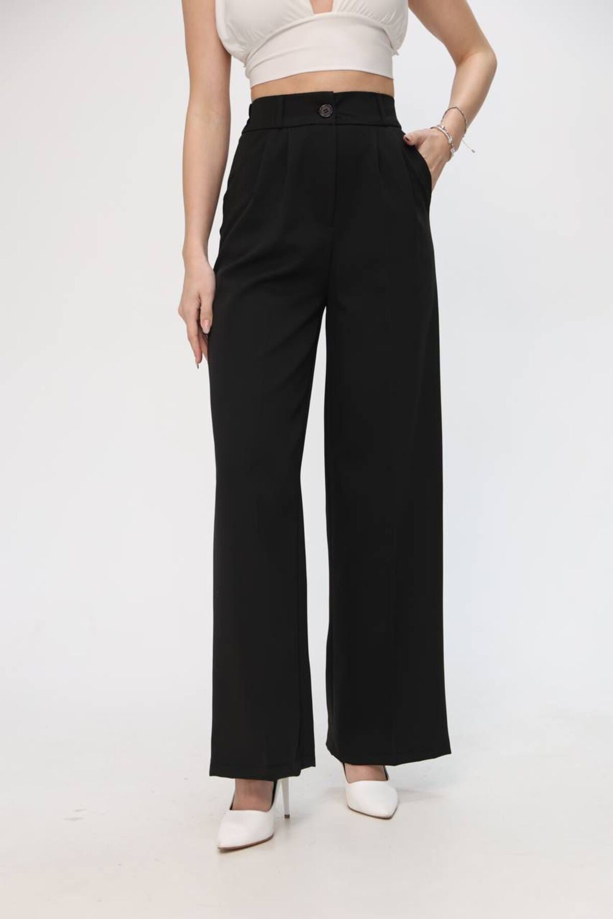 RENK RENK OUTLET 1134 PALAZZO LASTİKLİ PANTOLON