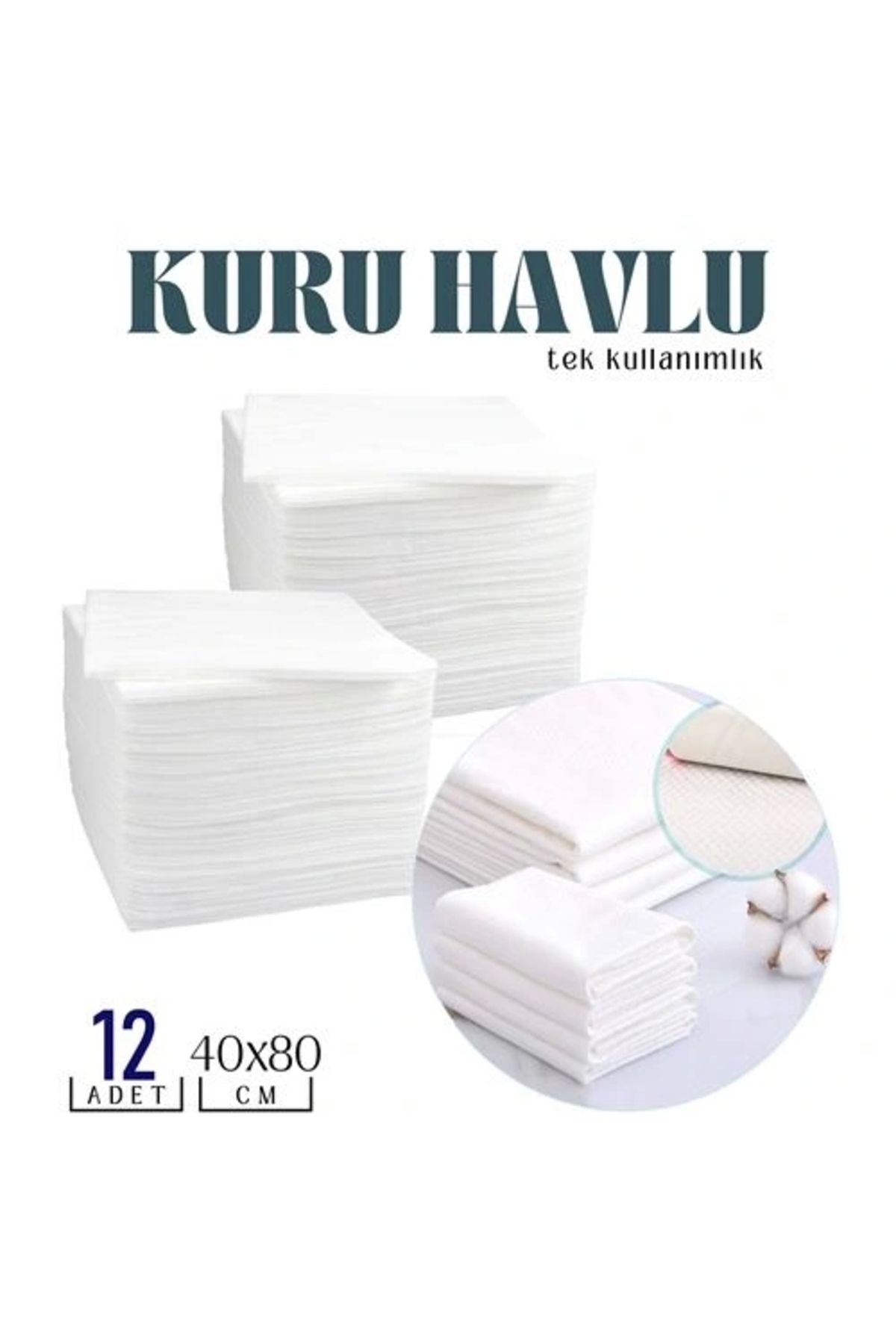 OurStyles Tek Kullanımlık Kuru Havlu Çok Amaçlı 40X80 CM 12 Adet