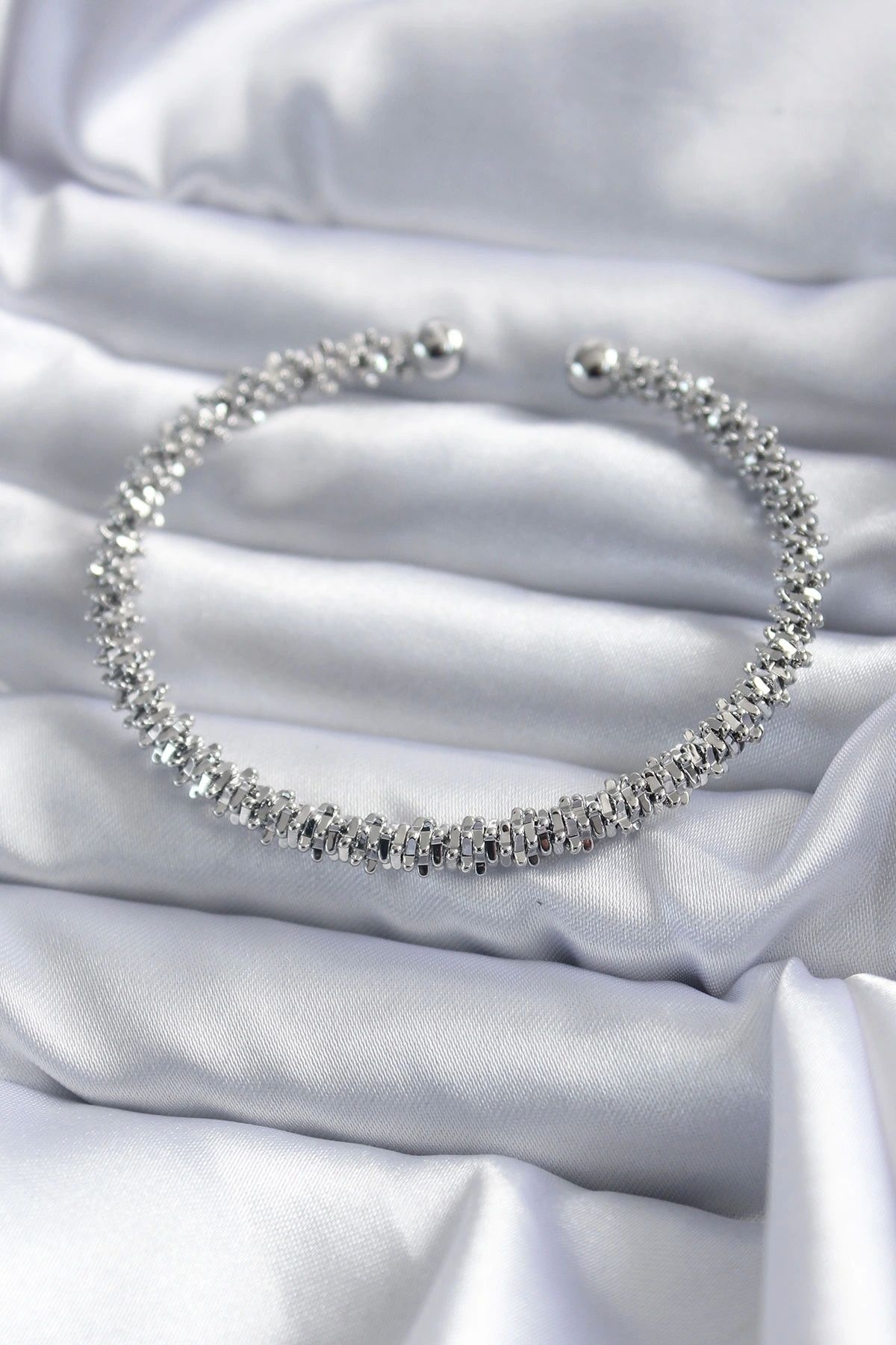 OurStyles 316L Çelik Gümüş Renk Kadın Bileklik - TJ-BB5644
