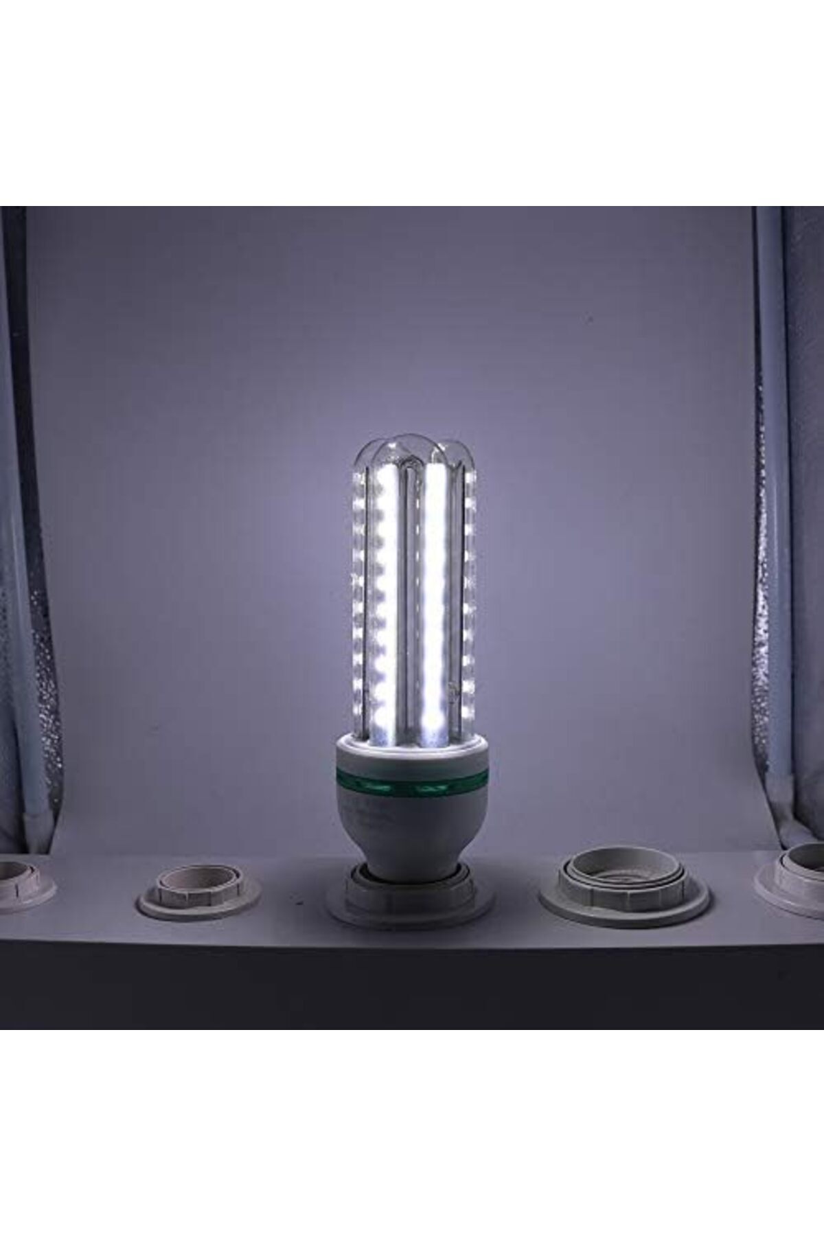 Generic-20pcs E27 U-shaped Spiral LED Bulbs, 12W (Replaces 100W), Cool White, 6000K 7