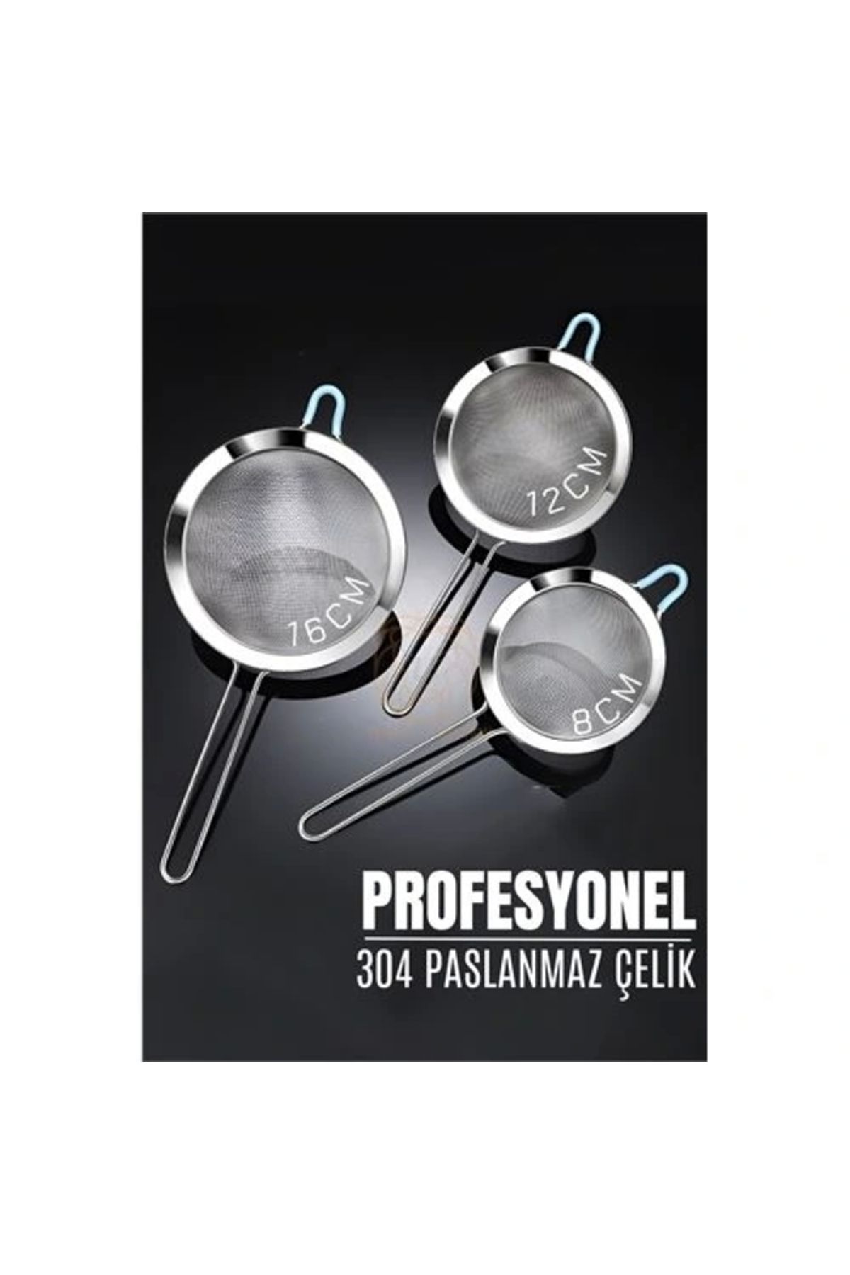 OurStyles 3 Boy Süzgeç Seti 304 Paslanmaz Çelik Spiderweb Design