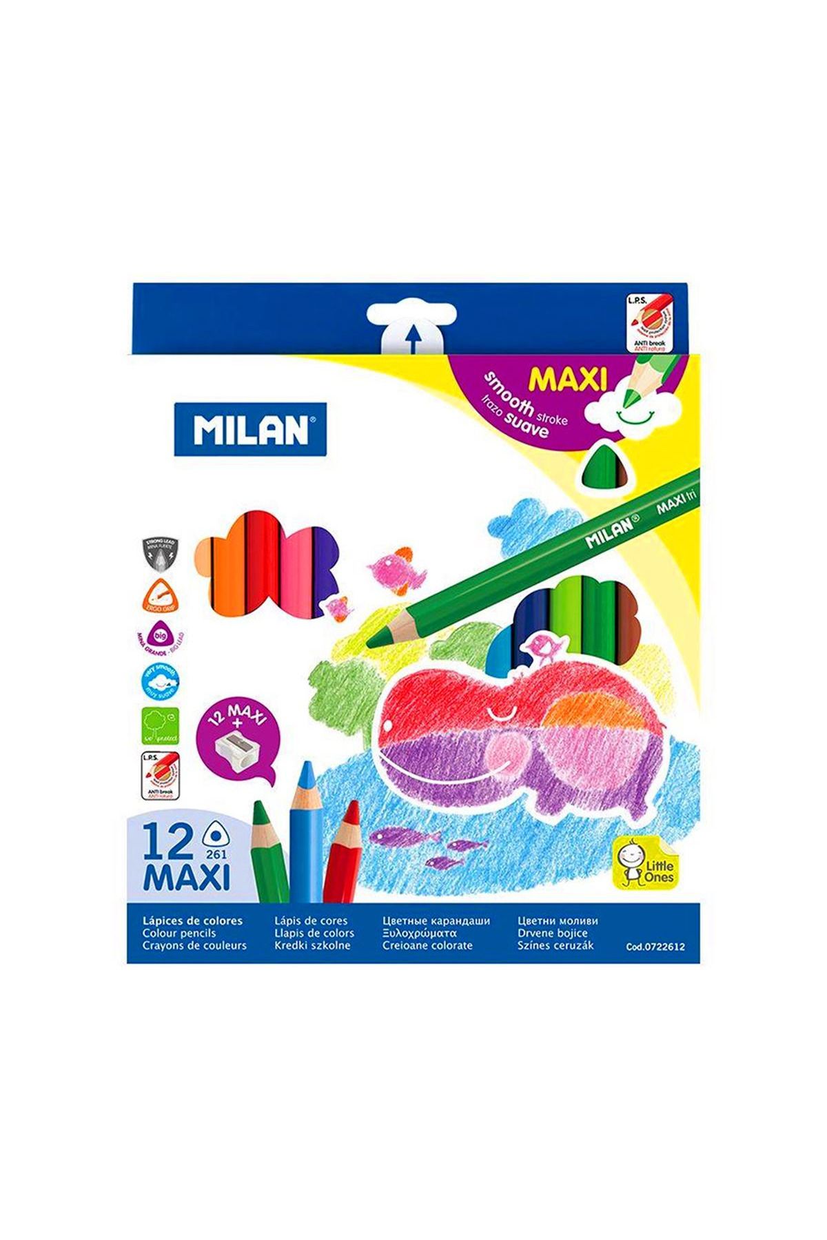 Art Tone MİLAN KURU BOYA ÜÇGEN JUMBO 12 RENK M0722612