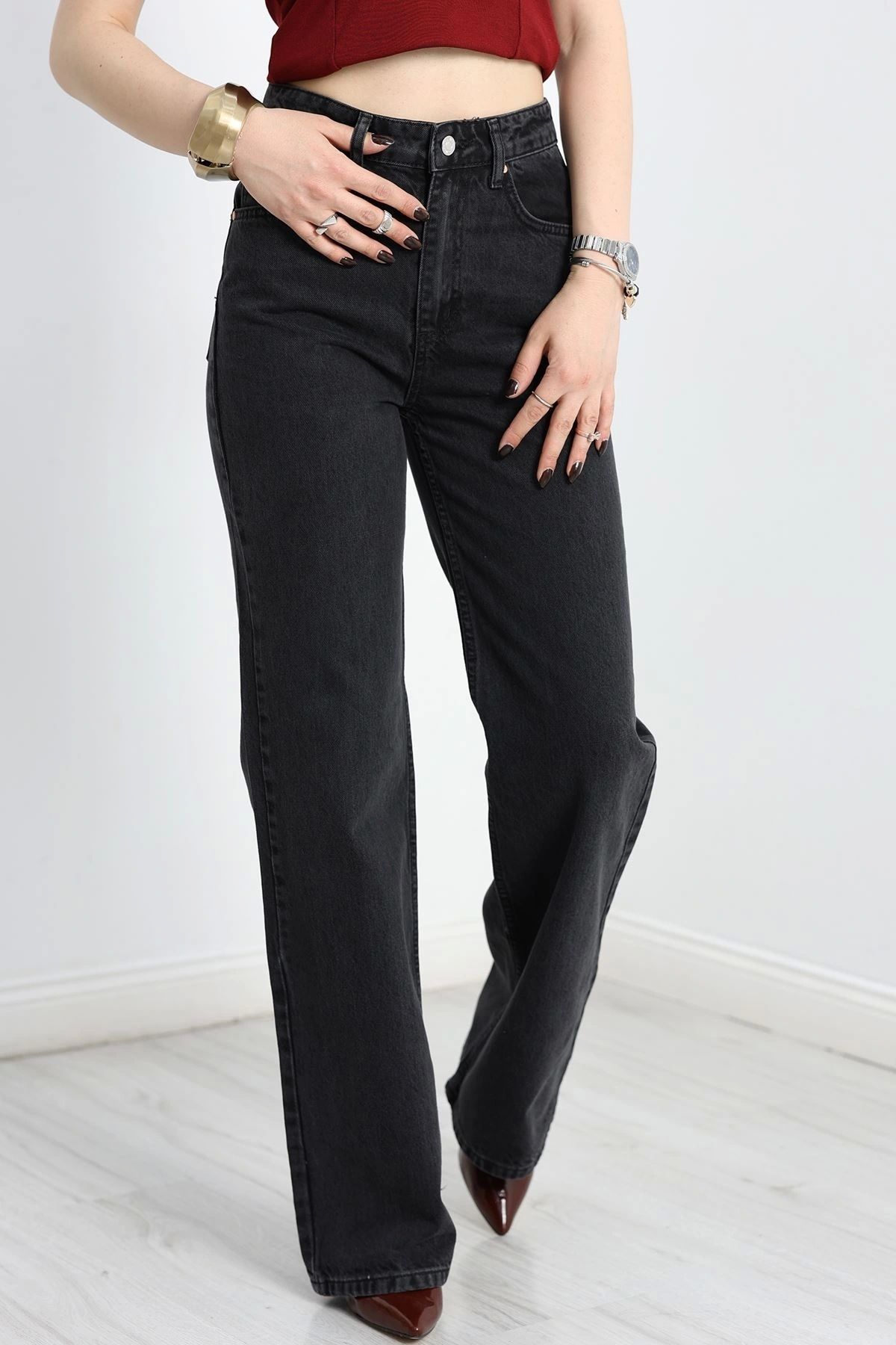 OurStyles Straight Kot Pantolon Füme - 41283.1904.