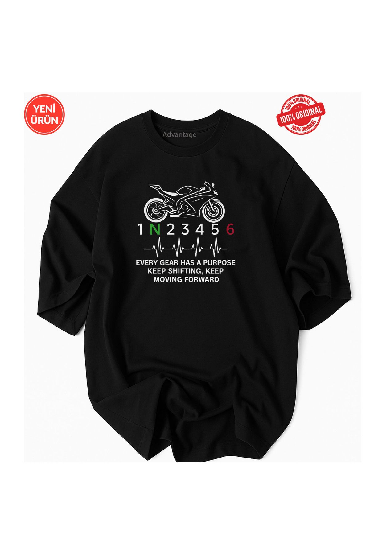 JDM Hearth Beat Pulse Racing Motor Baskılı Tshirt 100% Lisanslı Pamuklu Premium Tişört