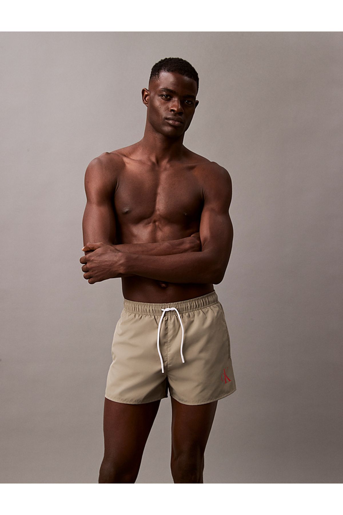 Calvin Klein Short Drawstring Swim Shorts - CK Monogram