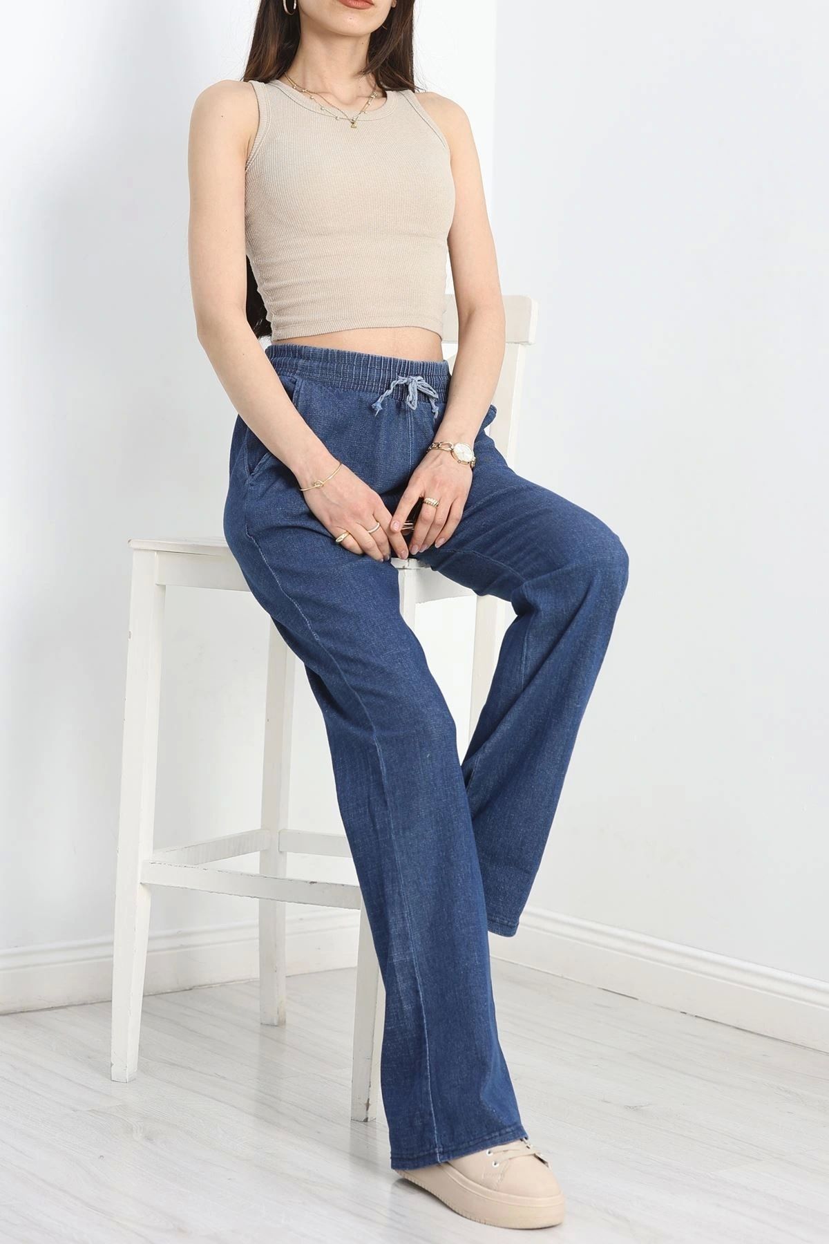 OurStyles İspanyol Paça Pantolon Mavi - 40743.1431.