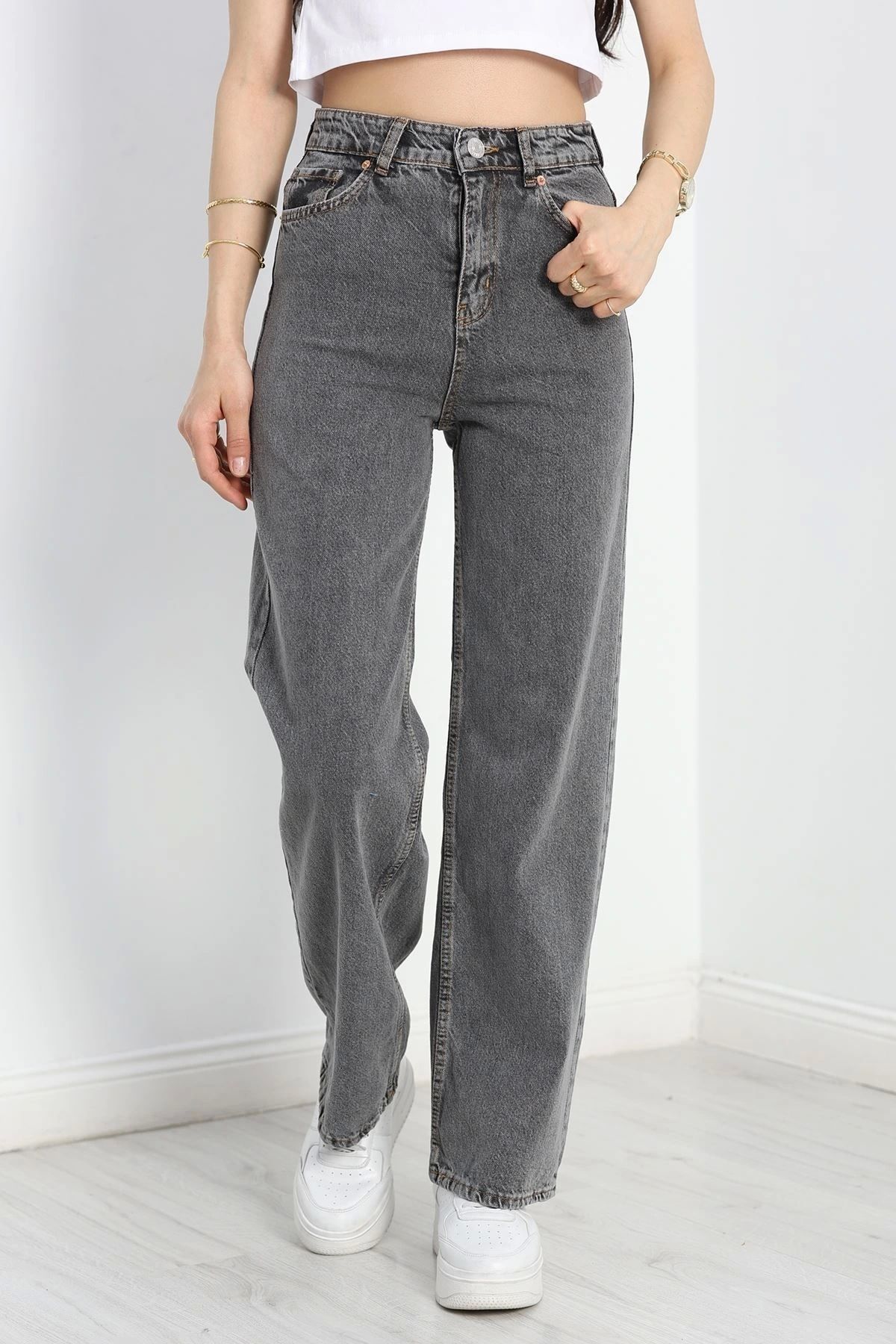OurStyles Palazzo Kot Pantolon Füme - 40748.1431.