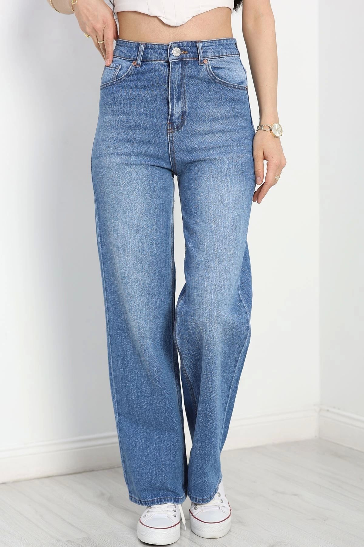 OurStyles Palazzo Kot Pantolon Açıkmavi2 - 40711.1431.