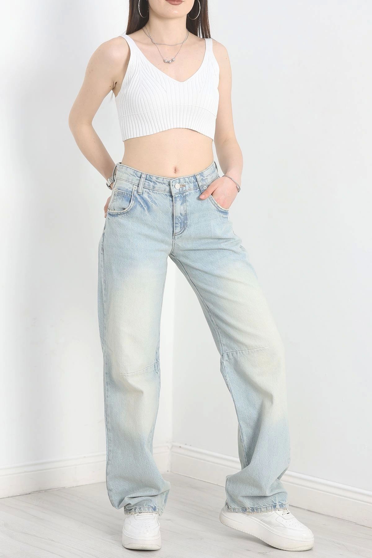 OurStyles Palazzo Kot Pantolon Buzmavi - 30445.1966.