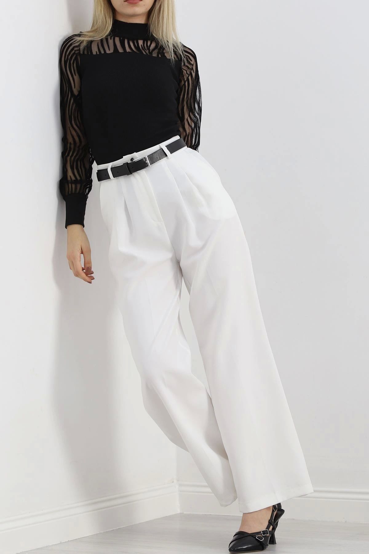 OurStyles Kol Yaka Tül Kaşkorse Bluz Siyah - 1785.1095.